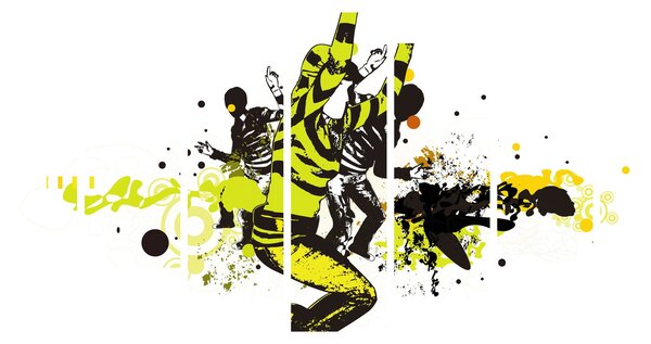 Obraz - Street dance (210x100 cm)