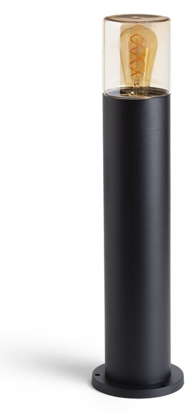 RED R14497 QUINN venkovní světlo, stojanová IP54 černá jantarové sklo E27 - RED - DESIGN RENDL