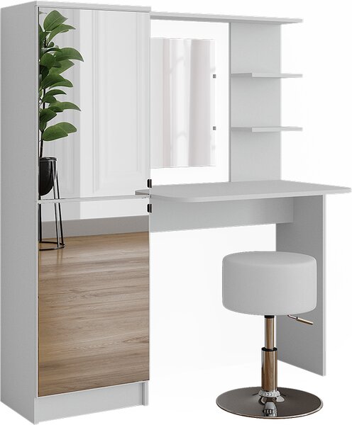 Toaletní stolek Vicco Jasmin Bílá 123 x 141.2 cm se stolicí, Model 51265