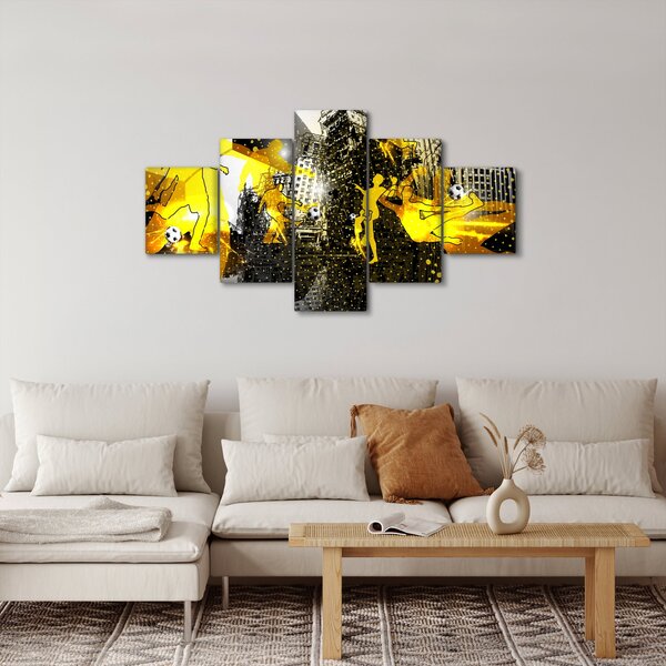 Obraz - Fotbal ve velkoměstě (125x70 cm)