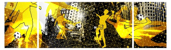 Obraz - Fotbal ve velkoměstě (170x50 cm)