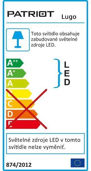 Nástěnné elektrické osvětlení Lugo, tmavě šedá