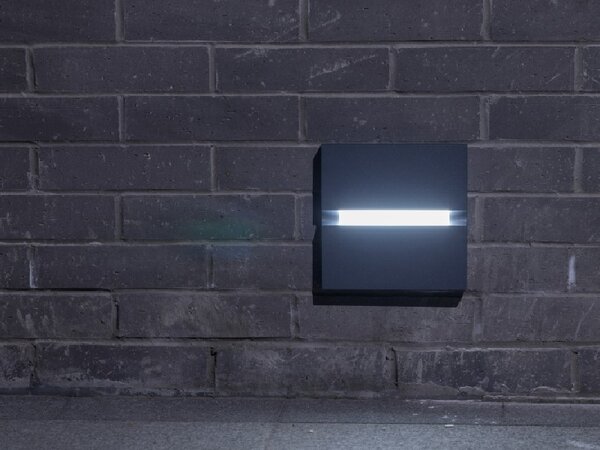 Nástěnné elektrické osvětlení Lugo, tmavě šedá