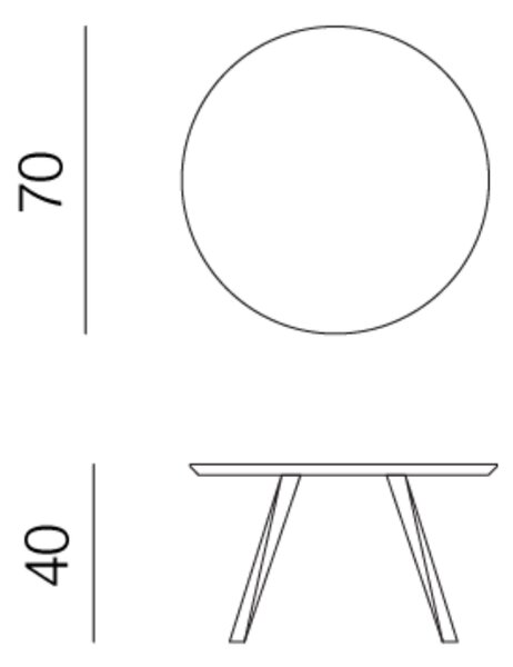 Designové konferenční stoly Oblique Coffee Table Ø70