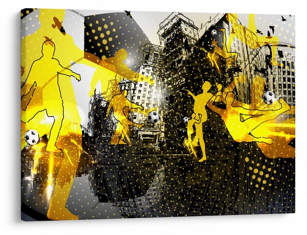 Obraz - Fotbal ve velkoměstě (70x50 cm)