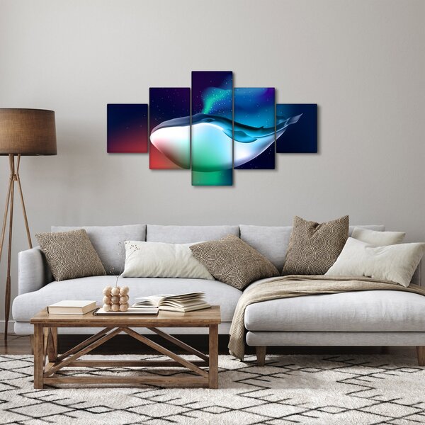 Obraz - Vesmírná velryba (125x70 cm)