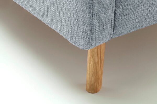 Šedomodrá čalouněná dvoulůžková postel s úložným prostorem s roštem 180x200 cm Lotte – Meise Möbel