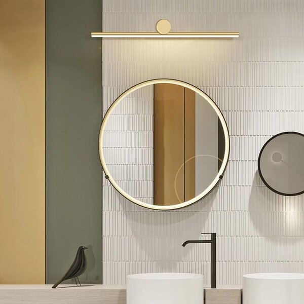 Toolight Toolight, LED nástěnné svítidlo 40cm 6W 4000K APP1344-W, zlatá lesklá, OSW-02434