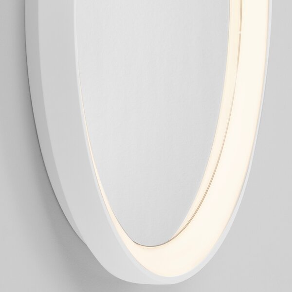 Nova Luce Bílé závěsné zrcadlo s LED osvětlením Onar 58 cm