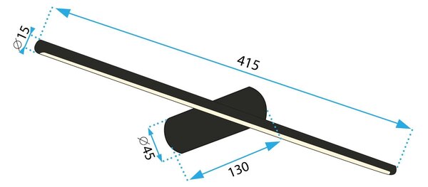 Toolight Toolight, LED nástěnné svítidlo 40cm 6W 4000K APP1344-W, zlatá lesklá, OSW-02434