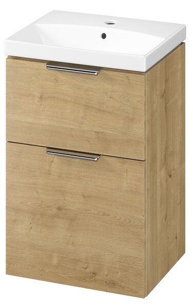 Cersanit City umyvadla se skříňkou 50.5 cm dub S4004-133