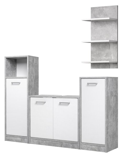 Koupelnová sestava MADEIRA beton/bílá