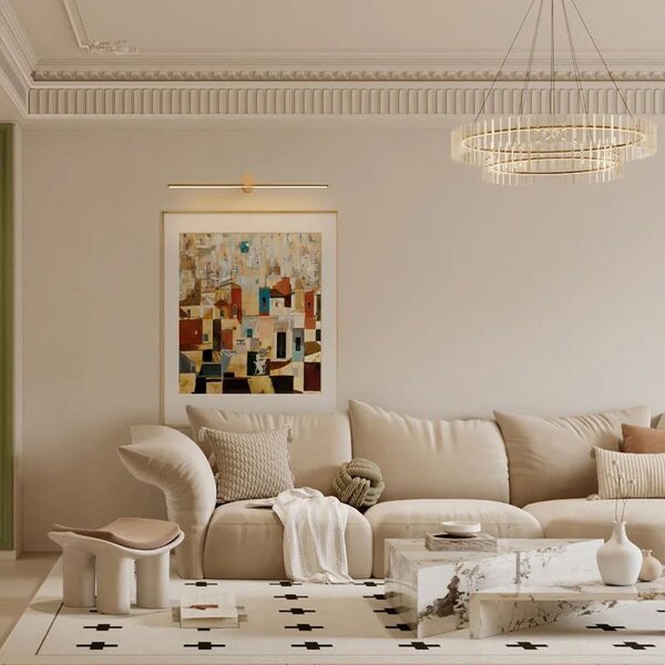 Toolight Toolight, LED nástěnné svítidlo 60cm 9W 4000K APP1348, zlatá matná, OSW-02438