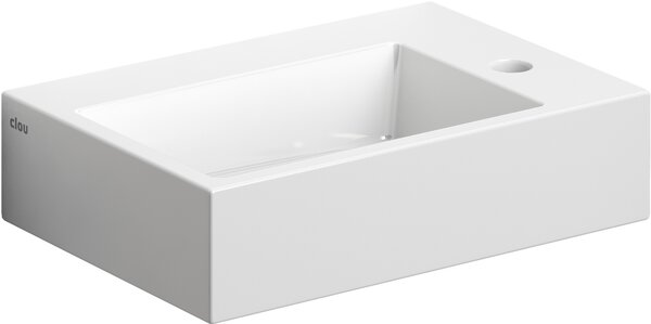 Clou Flush umyvadlo 42.5x29 cm obdélníkový klasický-na pult bílá lesk CL/03.03220