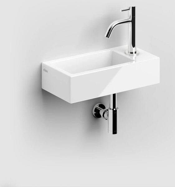 Clou Flush umyvadlo 36x18 cm obdélníkový klasický-na pult bílá lesk CL/03.03030