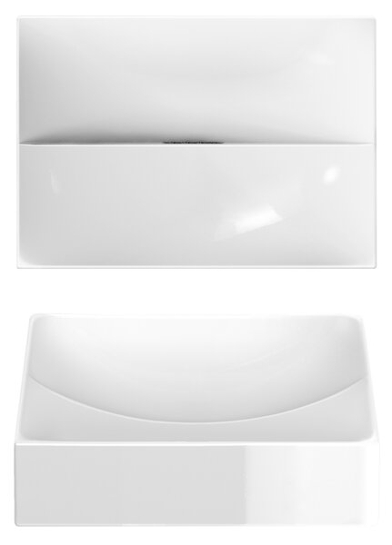 Clou Vale umyvadlo 28x19 cm obdélníkový klasický-na pult bílá lesk CL/03.03160
