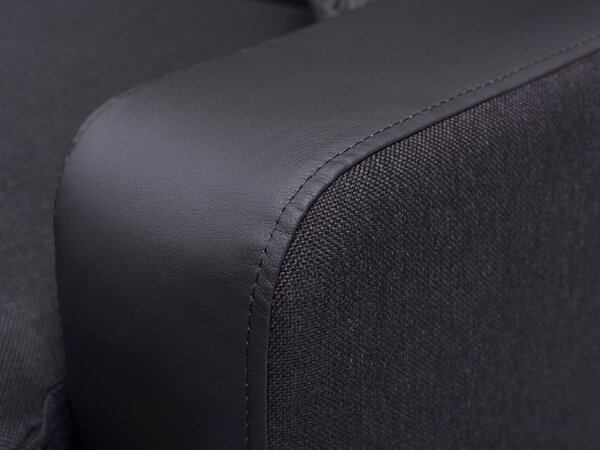 Rohová sedačka Elden (černá) (L). Akce -20%