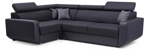 Rohová sedačka Elden (černá) (L). Akce -20%