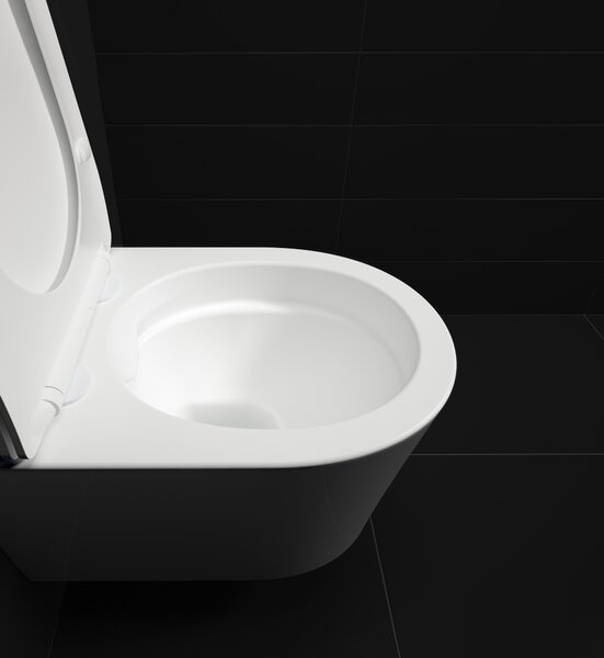 Clou InBe wc mísa se sedátkem s pomalým sklápěním závěsná bez splachovacího kruhu bílá mat IB/04.01141.20