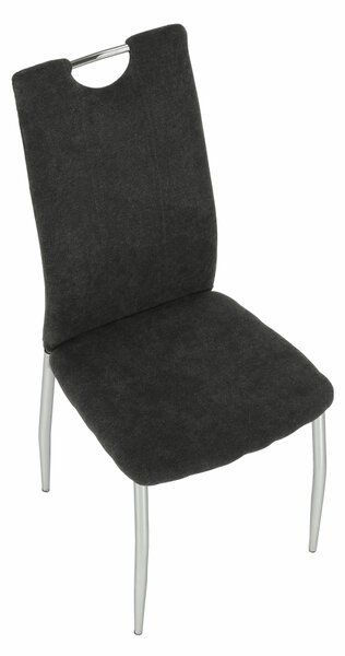 Jídelní židle Odile new (hnědošedá + chrom)