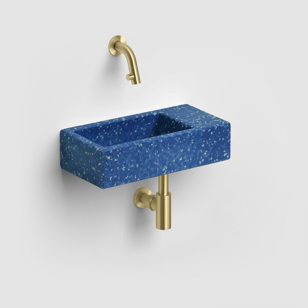 Clou Flush umyvadlo 36x18 cm obdélníkový klasický-na pult modrá CL/03.82031