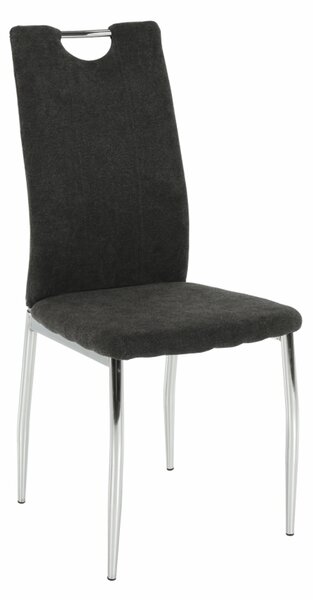 Jídelní židle Odile new (hnědošedá + chrom)