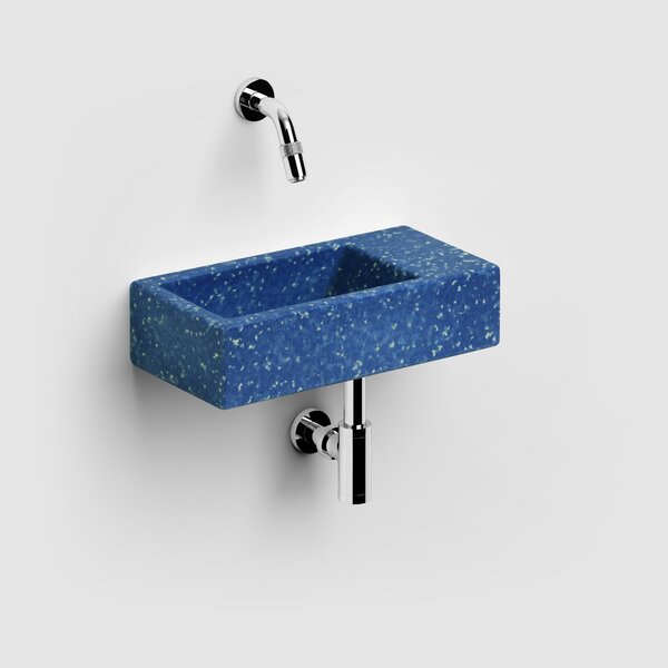 Clou Flush umyvadlo 36x18 cm obdélníkový klasický-na pult modrá CL/03.82031