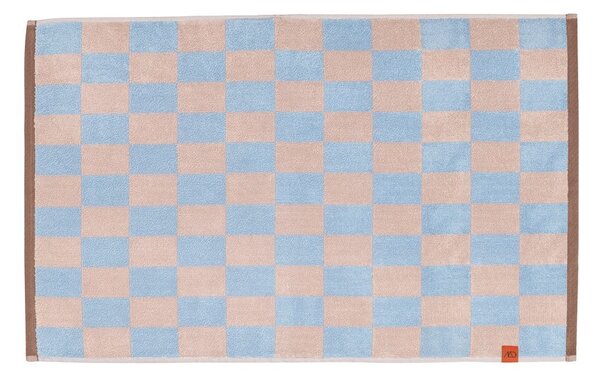 Modro-růžová koupelnová předložka z bio bavlny 50x80 cm Retro – Mette Ditmer Denmark