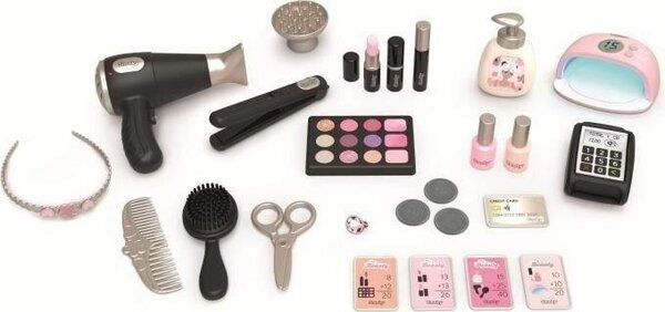 Smoby My Beauty Center 3 v 1, kadeřnický stolek, nehtové studio, toaletní stolek, 26 doplňků, od 3 let
