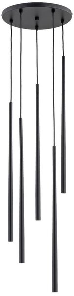 Lustr na lanku CARMEN 5xG9/40W/230V pr. 30 cm černá