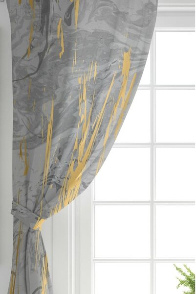 Závěsy v šedo-zlaté barvě v sadě 2 ks 140x260 cm – Mila Home