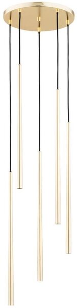 Lustr na lanku CARMEN 5xG9/40W/230V pr.30 cm zlatá