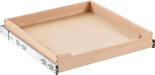 VEVOR Výsuvný organizér zásuvek do skříněk (508 x 533 x 76 mm), dřevěný podstavec zásuvky a boční montáž, pro kuchyň, spíž a koupelnu