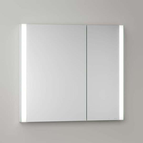 Keuco Royal Metis, vestavěný LED zrcadlový skříňka, rozměry 80 x 71 cm, 2 asymetrické dvířka, švýcarská kvalita