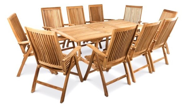 Obdélníkový stůl GENTLE 76x150-200x90cm, teak