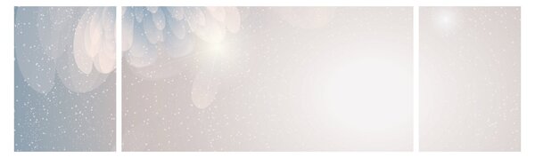 Obraz - Zasněžené květy (170x50 cm)