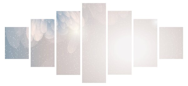 Obraz - Zasněžené květy (210x100 cm)