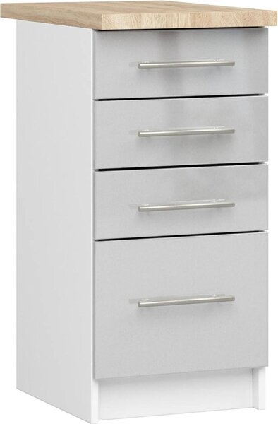 AKORD Furniture Factory KS0POLIBIAMETPOL016, Bílá, 16 mm, 4 zásuvka/zásuvek, 460 mm, 400 mm, 850 mm