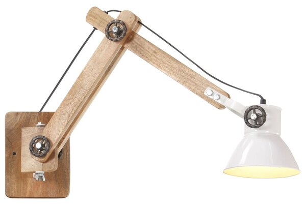Nástěnná lampa industriální styl bílá kulatá E27