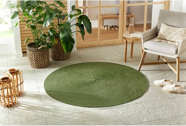 Zelený kulatý venkovní koberec ø 150 cm - NORTHRUGS