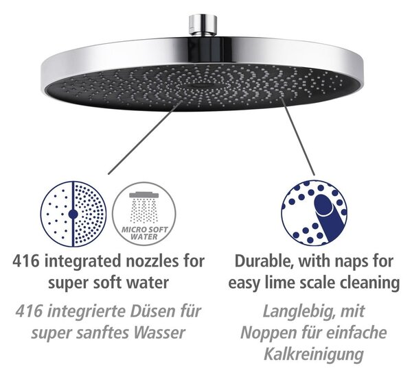 Sprchový set z nerezové oceli v leskle stříbrné barvě 120 cm Soft Water – Wenko