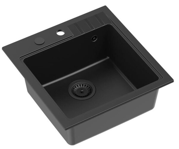 Quadron Peter dřez graniteq 50x52 cm černá HCQP5052BLM_PC