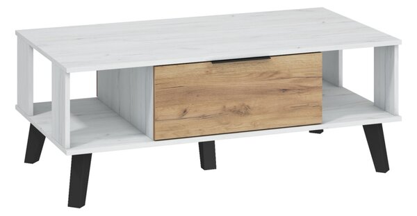 Konferenčný stolek Shela SVN-05 (craft bílý + craft zlatý)