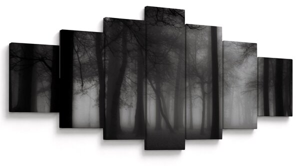 Obraz - Les v mlze (210x100 cm)
