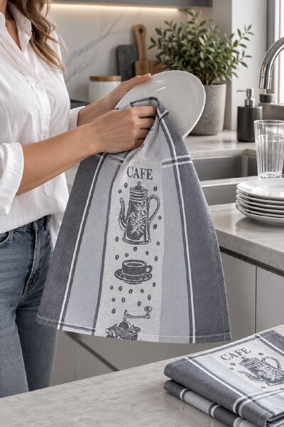 Tegatex Utěrka bavlna 3 ks - CAFE