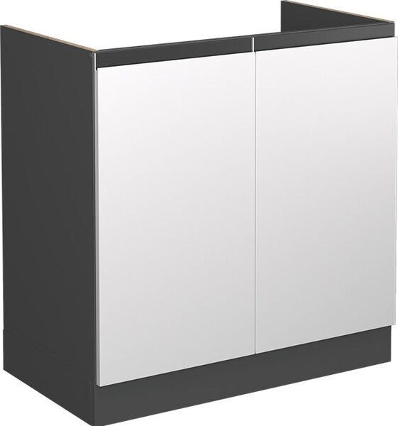 Skříňka pod dřez Vicco R-Line Bílá 80 cm Tvar J, bez pracovní desky, Model 39722