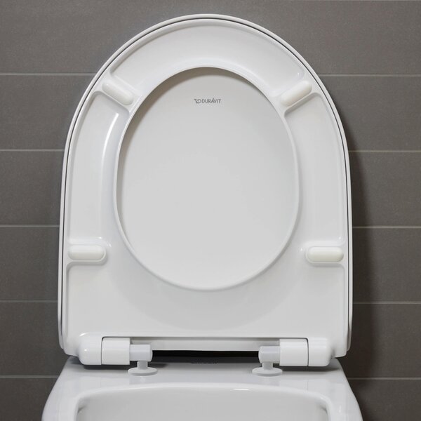 Závěsné WC DURAVIT DuraStyle otevřený splachovací kruh bílá vč. WC prkénka 45620900
