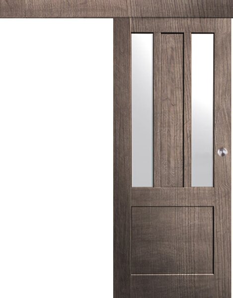 Posuvné interiérové dveře na stěnu vasco doors LISBONA model 4 Průchozí rozměr: 70 x 197 cm