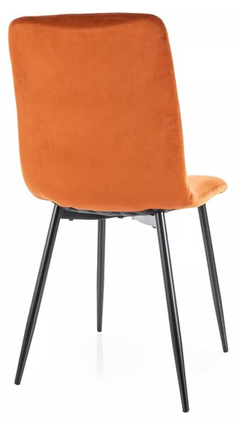 Jídelní židle DAREN VELVET oranžová