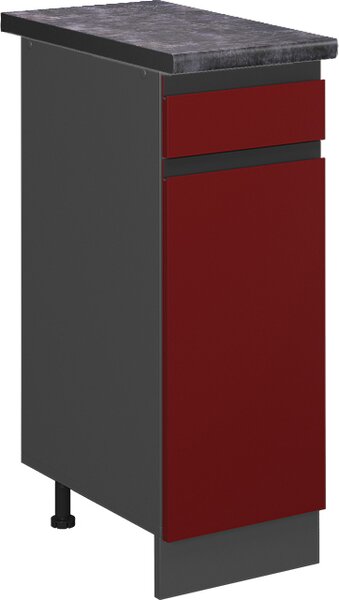 Spodní skříňka kuchyňské linky Vicco R-Line Červená 30 cm , PD Antracit, Model 46576